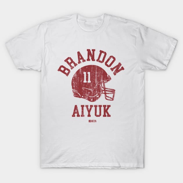 Brandon Aiyuk San Francisco Helmet Font T-Shirt by TodosRigatSot